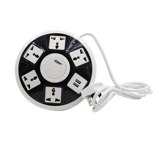 Crony UFO 5 way socket with 2 usb - Edragonmall.com