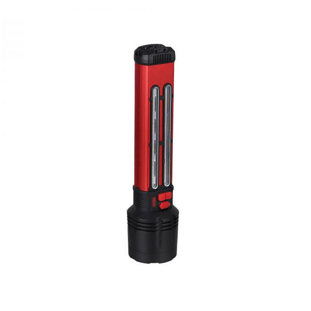 CRONY W5122A Solar Energy Flashlight Plastic with 2835#+3030# Lamp Bead 18650 Battery 2000mAh Switch Type-C Port USB Charging - Edragonmall.com