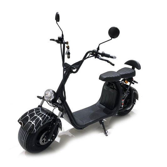 CRONY X3 BIG HARLEY+LI-ion battery+BT+double seat Black Spid Electric motorcycle | Black Spiderman - Edragonmall.com