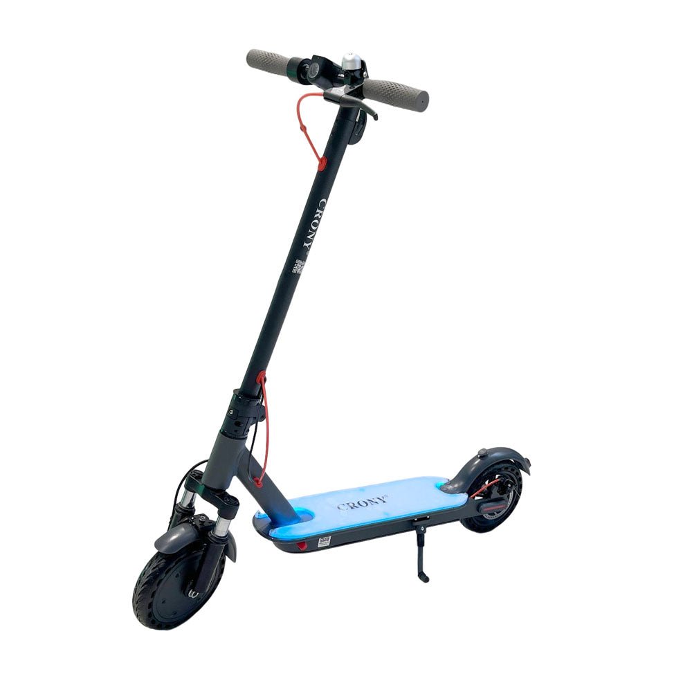 CRONY M365 Foldable Electric Scooter with Front Suspension Durable 7-Colors LED Deck Lights for Adults Kids