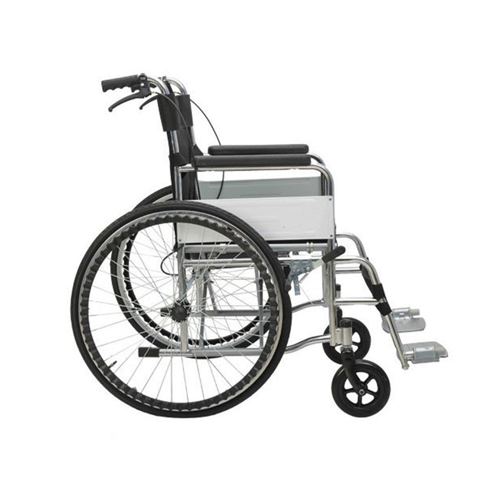 CRONY XT-T-007 Hand-pushed wheelchair With toilet Convenient four-brake wheelchair, multifunctional folding wheelchair - Edragonmall.com