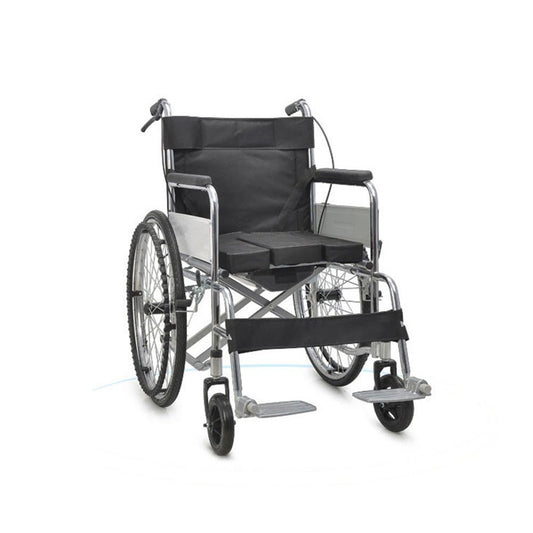 CRONY XT-T-007 Hand-pushed wheelchair With toilet Convenient four-brake wheelchair, multifunctional folding wheelchair - Edragonmall.com