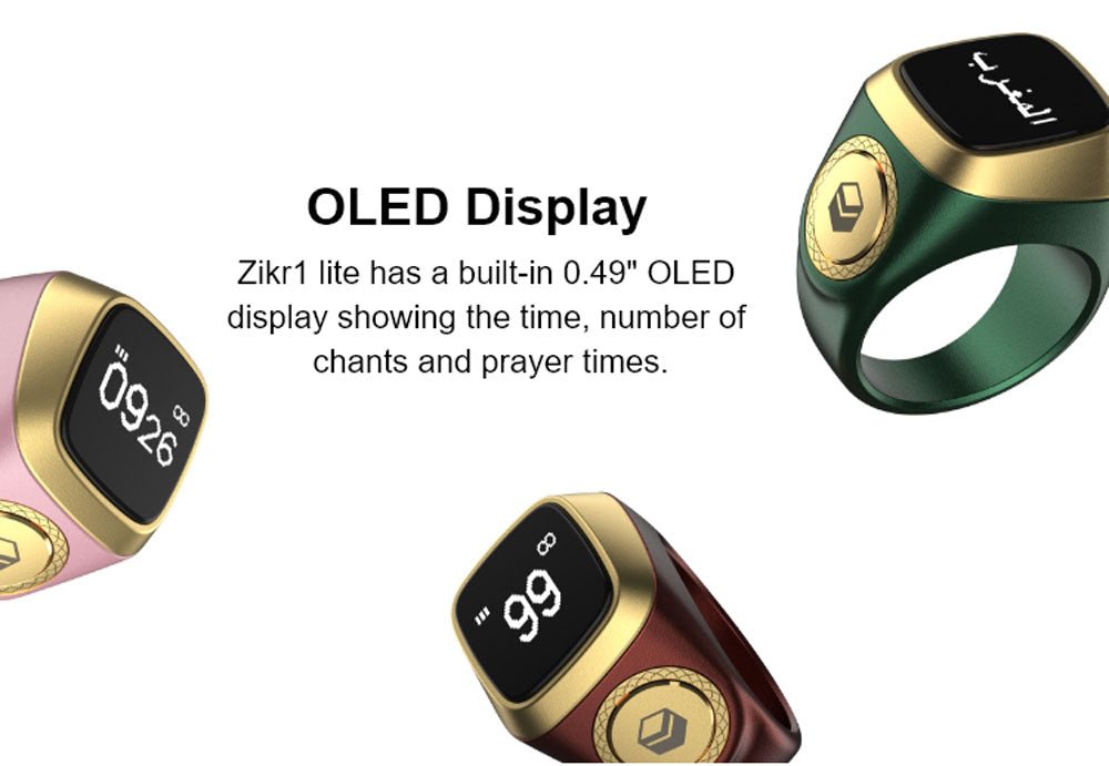 E01 Smart ring Smart Tasbeehi Ring Counter Tasbih Ring Prayer Ring - Edragonmall.com