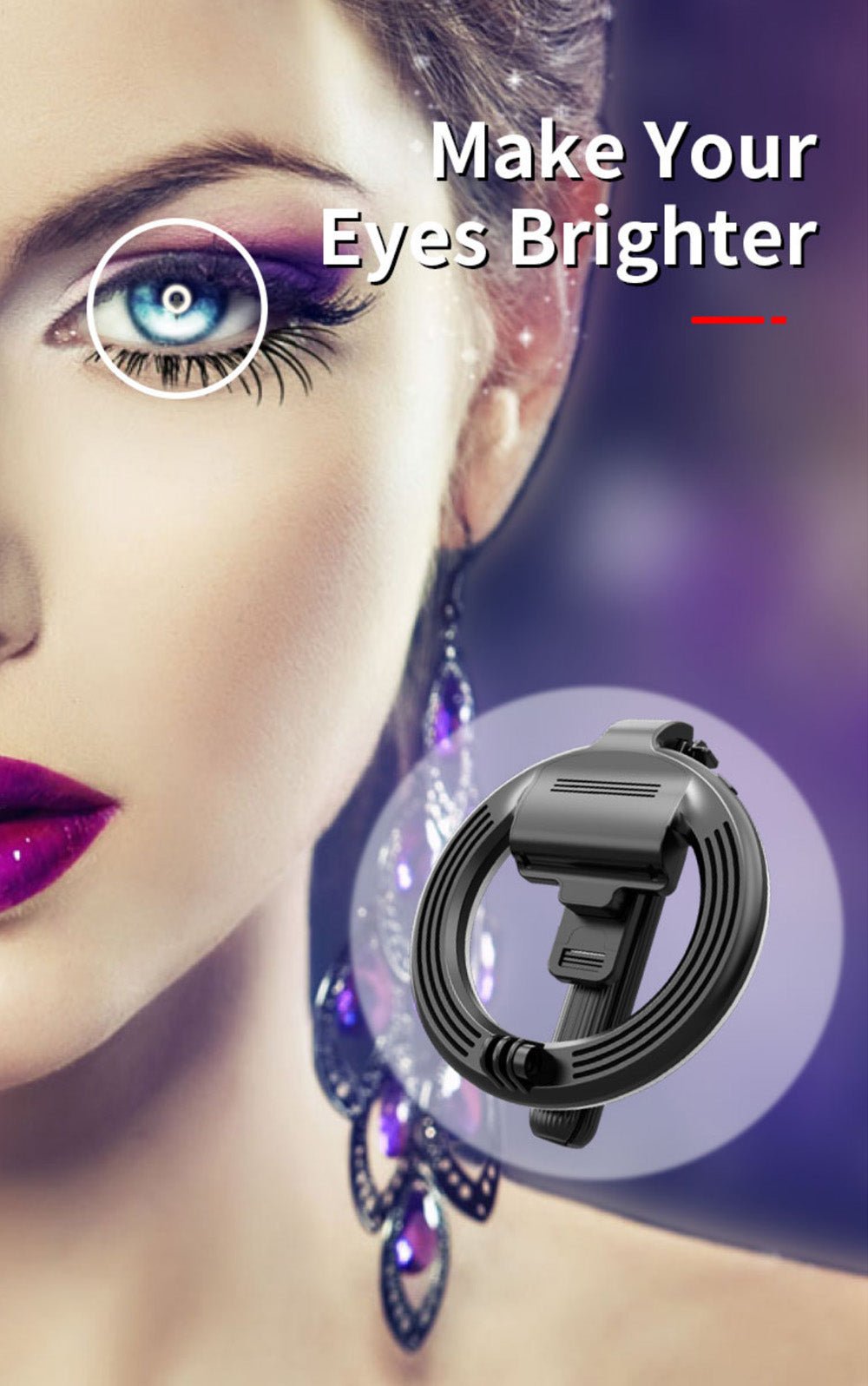 L07 mobile phone Live Fill Light Wireless Control Dimmable Camera Phone Ring Lamp With Stand Tripod - Edragonmall.com