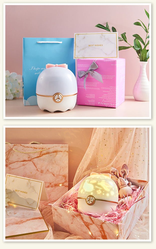 lucky star 8 kinds of pattern light Starry sky projector lamp night light romantic rotating music table lamp - Edragonmall.com