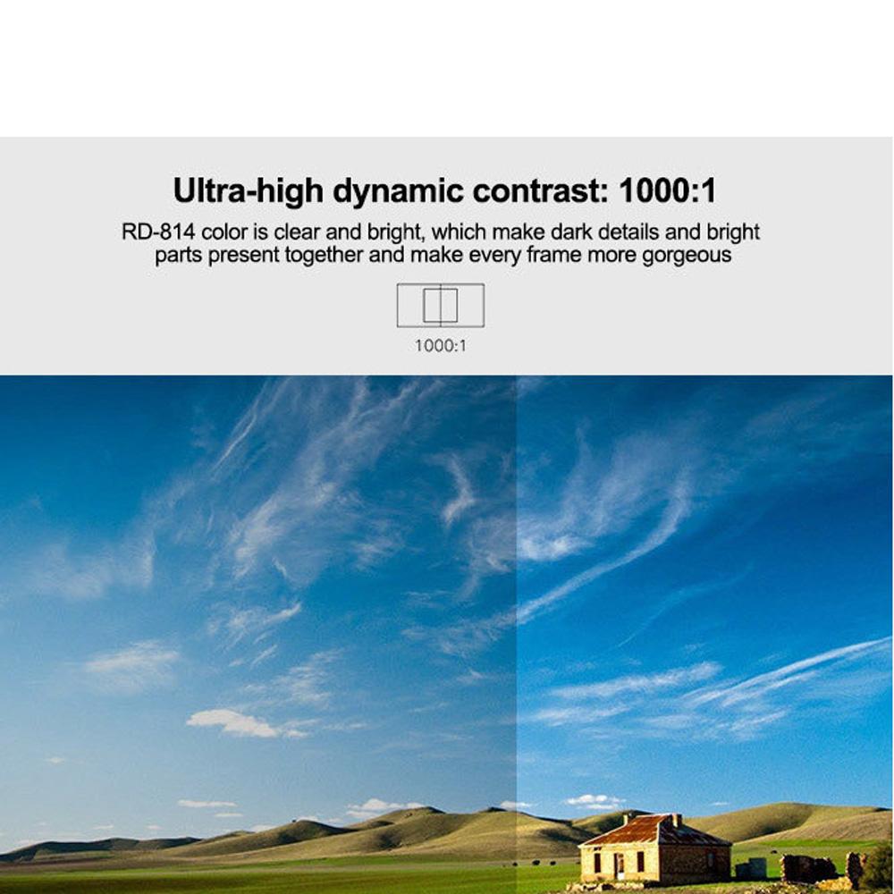 Mini Projector, LCD Display LED Portable Projector, Home Theater Cinema USB Children Video Media Player -RD-814 -White - Edragonmall.com