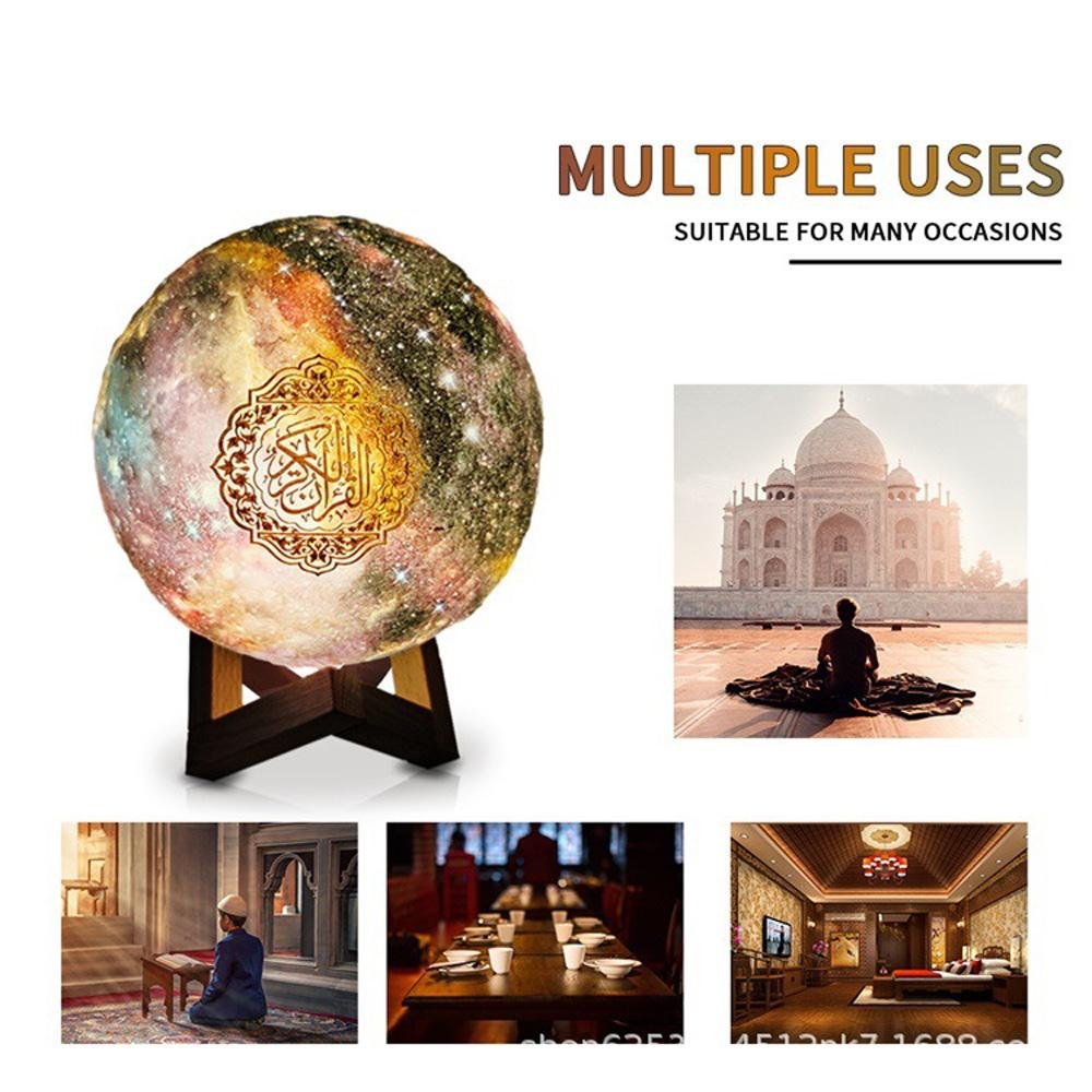 QB-512 guran speaker SQ512 Muslim 3D Starry Moon Light Quran Speaker - Edragonmall.com