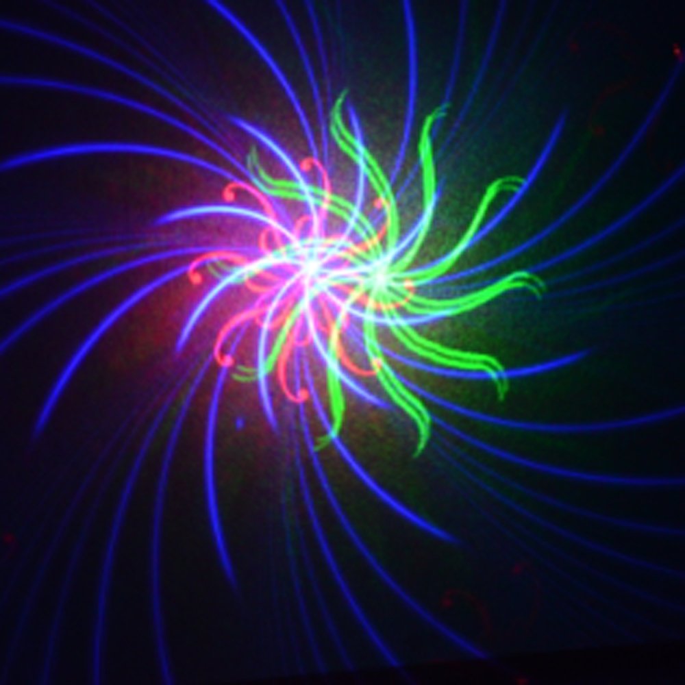QS-1 10W Laser Light Projector Multicolour Lighting for Party Bars Stage Effect - Edragonmall.com