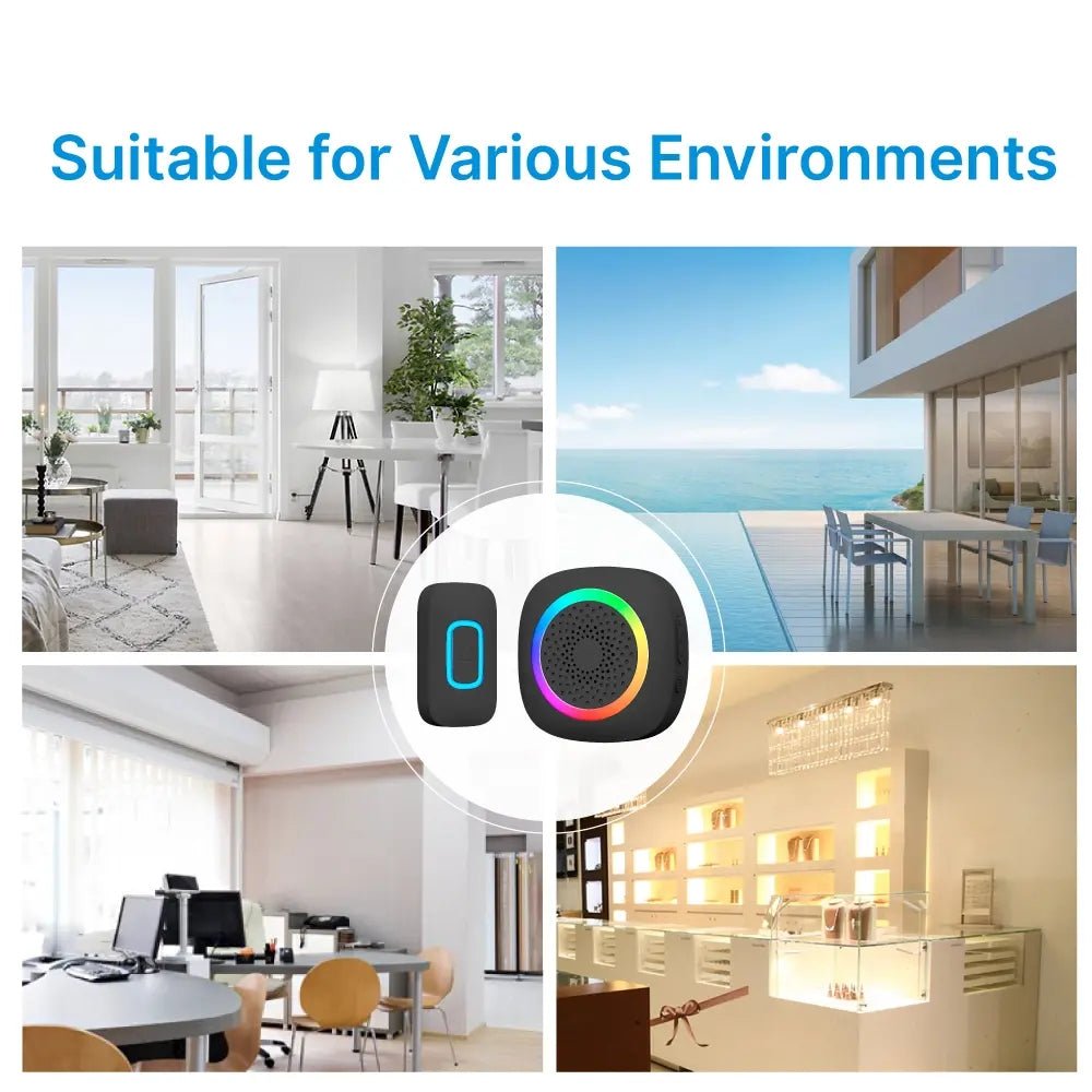 RL-3995 doorbell Battery-powered wireless doorbell with shining LED display Door bell - Edragonmall.com