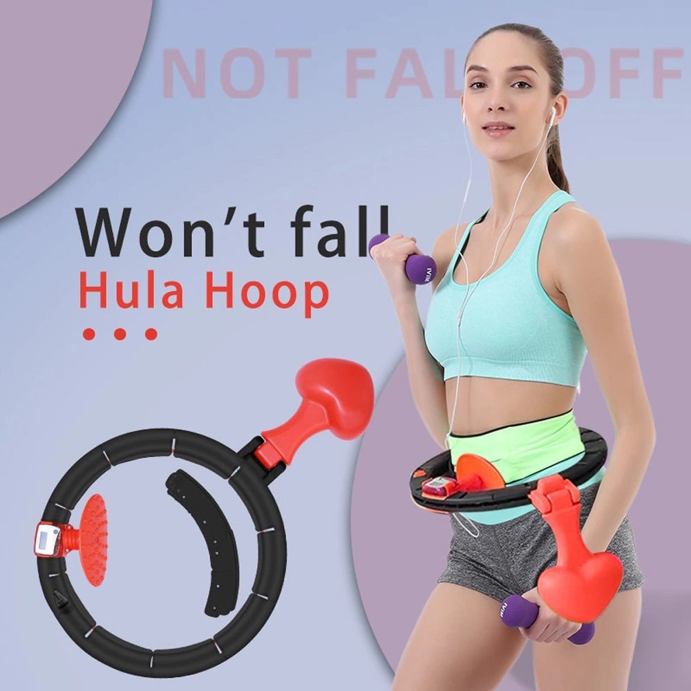 Smart Hula Hoop Auto-Spinning Hip Hula Hoop Exercise Lose Weight Detachable Sports Circle - Edragonmall.com