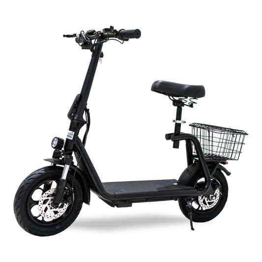 CRONY JL005-02 Small Harley Electric Bicycle Folding Electric Scooter  2 Wheels Electric Motorcycle with Basket