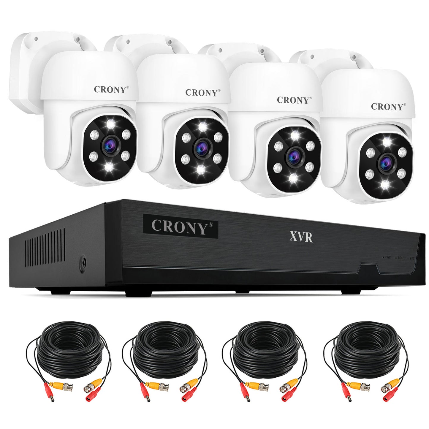 CRONY NVS004-WIFI-5MP 4CH XVR Kit Motion detection Full-color night vision 2-way audio
