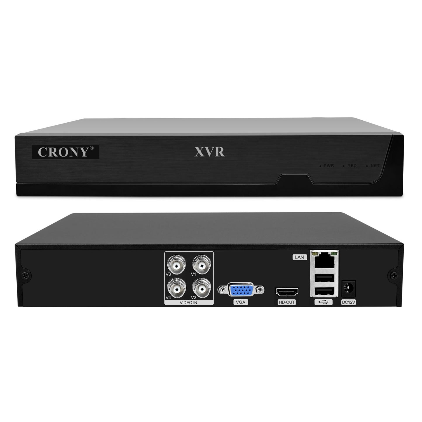 CRONY NVS004-WIFI-5MP 4CH XVR Kit Motion detection Full-color night vision 2-way audio