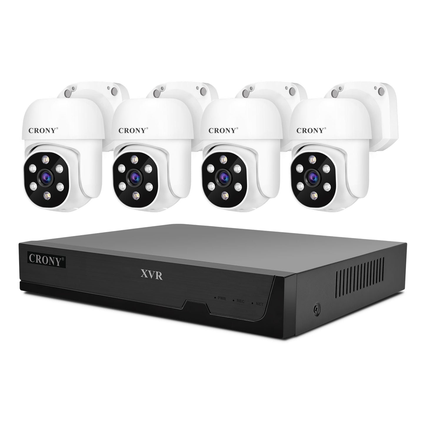 CRONY NVS004-WIFI-5MP 4CH XVR Kit Motion detection Full-color night vision 2-way audio
