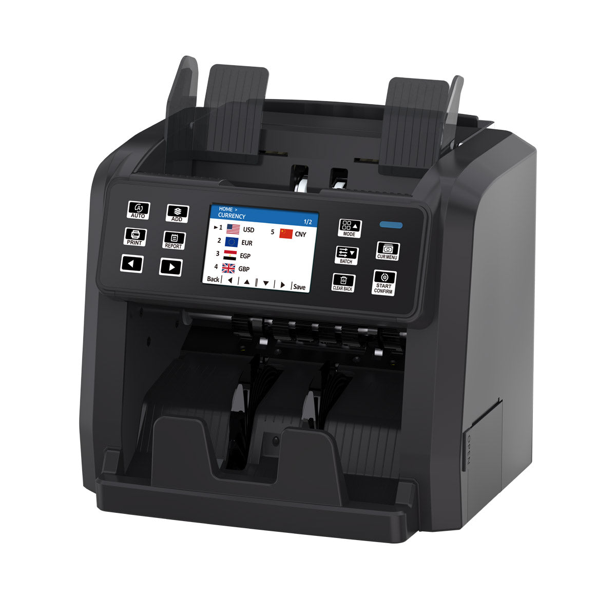 CRONY P96 Banknote Sorter with Inbuilt Printer Multi-Currency Detection LCD Display Simple Maintenance Upgrade by USB Banknote Verifiers