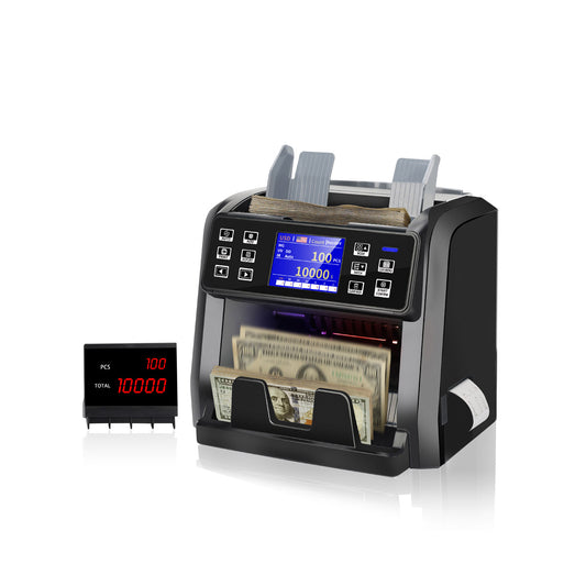 CRONY P96 Banknote Sorter with Inbuilt Printer Multi-Currency Detection LCD Display Simple Maintenance Upgrade by USB Banknote Verifiers