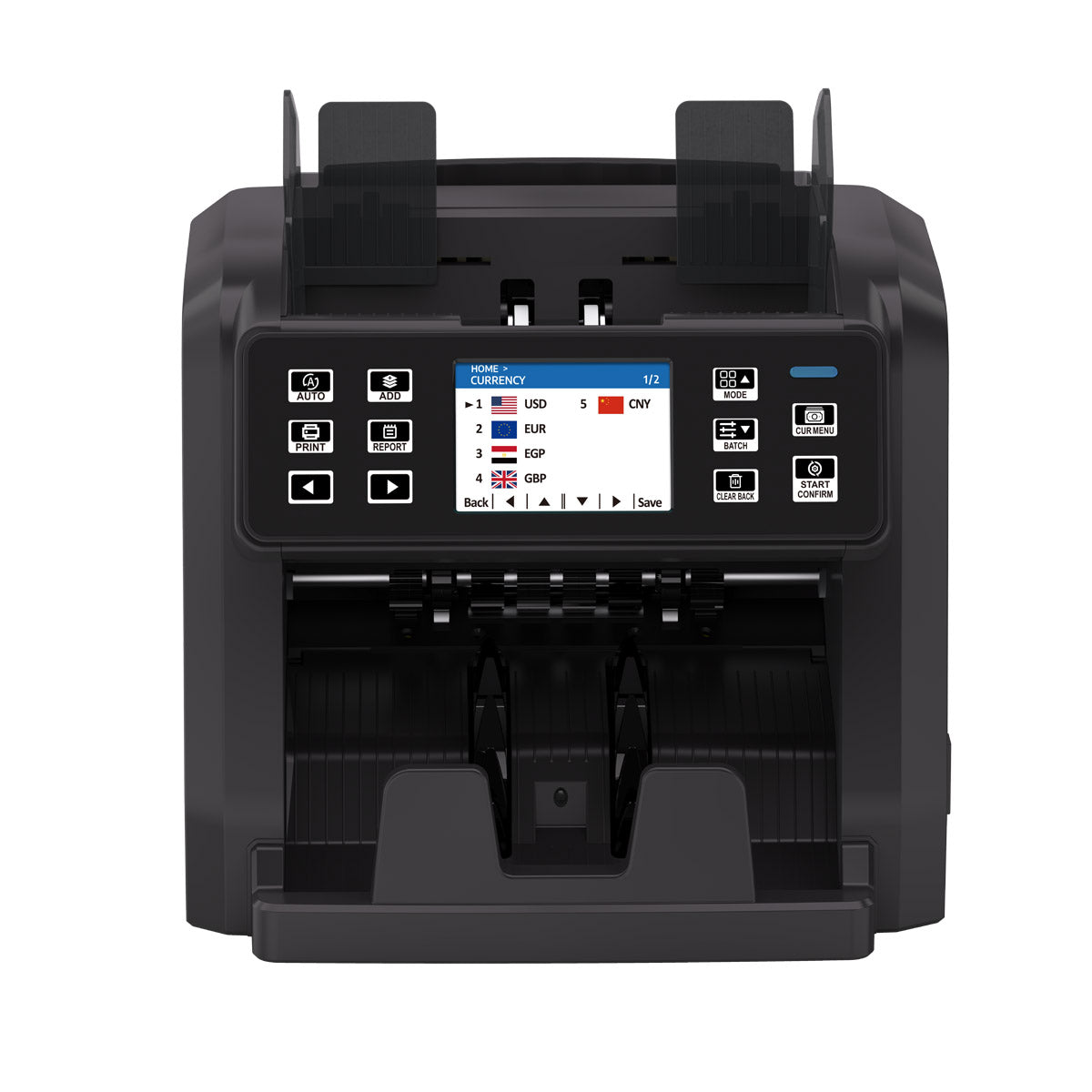 CRONY P96 Banknote Sorter with Inbuilt Printer Multi-Currency Detection LCD Display Simple Maintenance Upgrade by USB Banknote Verifiers