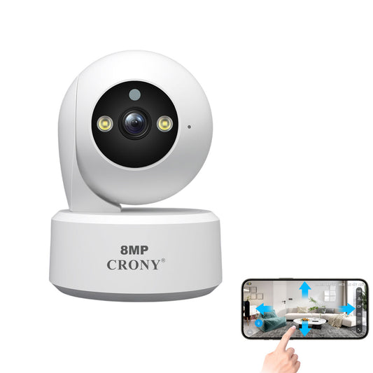 CRONY SH064 Indoor Security Camera 8MP WiFi Surveillance Camera with Two Way Audio Night Vision Human Tracking 5G Dual Band Wireless Baby Monitor