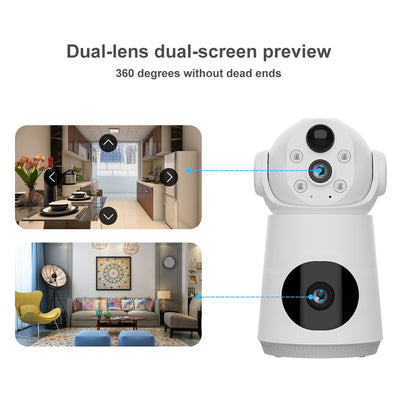 CRONY VQS003WIFI 4MP Wireless Security Camera Indoor Battery Powered WiFi Camera with Motion Detection Night Vision Two Way Audio Home Surveillance