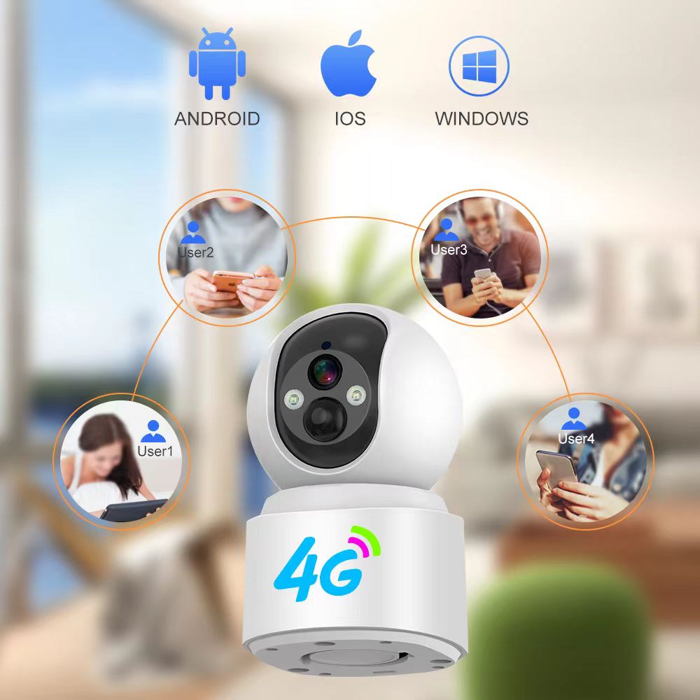 CRONY VQ001-4G 4G Wireless Security Camera Outdoor Indoor with PIR Motion Detection Night Vision Two Way Audio 1296P HD Surveillance Camera for Home Security
