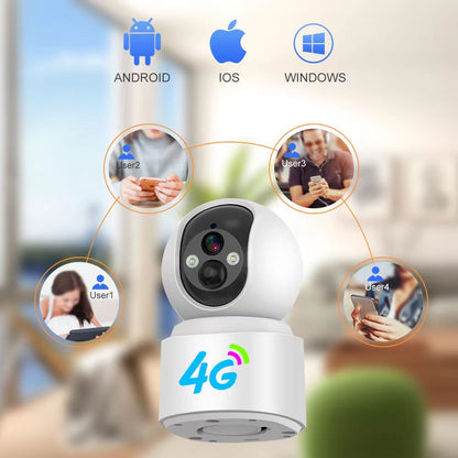 CRONY VQ001-4G 4G Wireless Security Camera Outdoor Indoor with PIR Motion Detection Night Vision Two Way Audio 1296P HD Surveillance Camera for Home Security