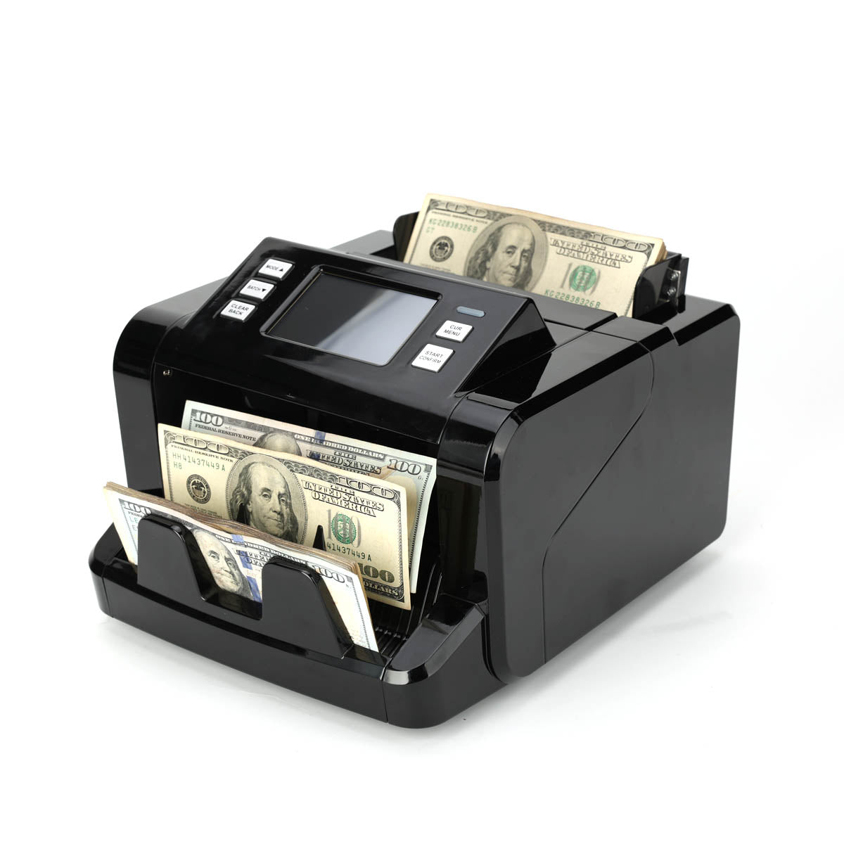CRONY P80 Currency count machine with Mixed Value Counterfeit Detection and LCD Display for Business Bank Office Cash Counting Banknote Verifiers