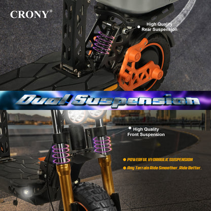 سكوتر كهربائي CRONY M5 Pro للكبار والأطفال مع مكبر صوت بلوتوث واتصال بالتطبيق