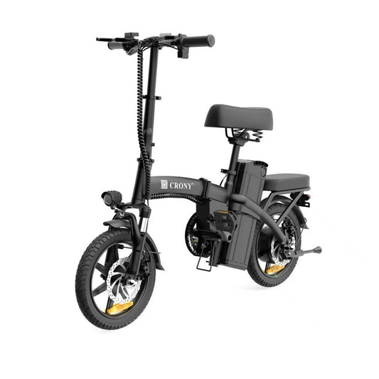 CRONY A5F Compact Electric Bike 14 Inch Foldable E Bike  350W Motor Commuter City Travel