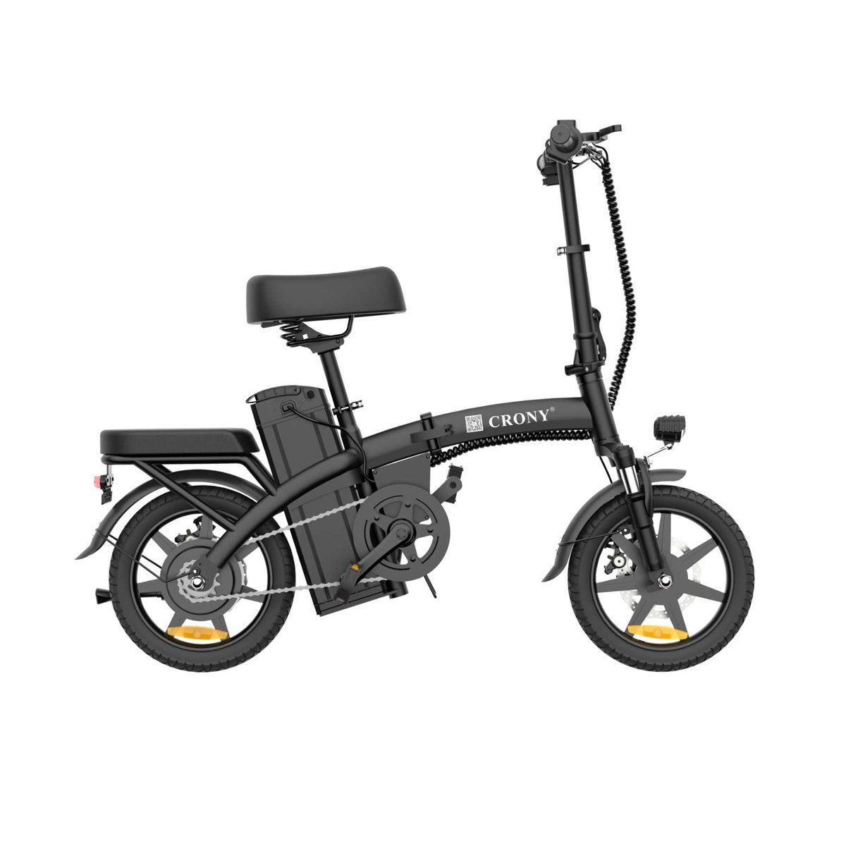 CRONY A5F Compact Electric Bike 14 Inch Foldable E Bike  350W Motor Commuter City Travel