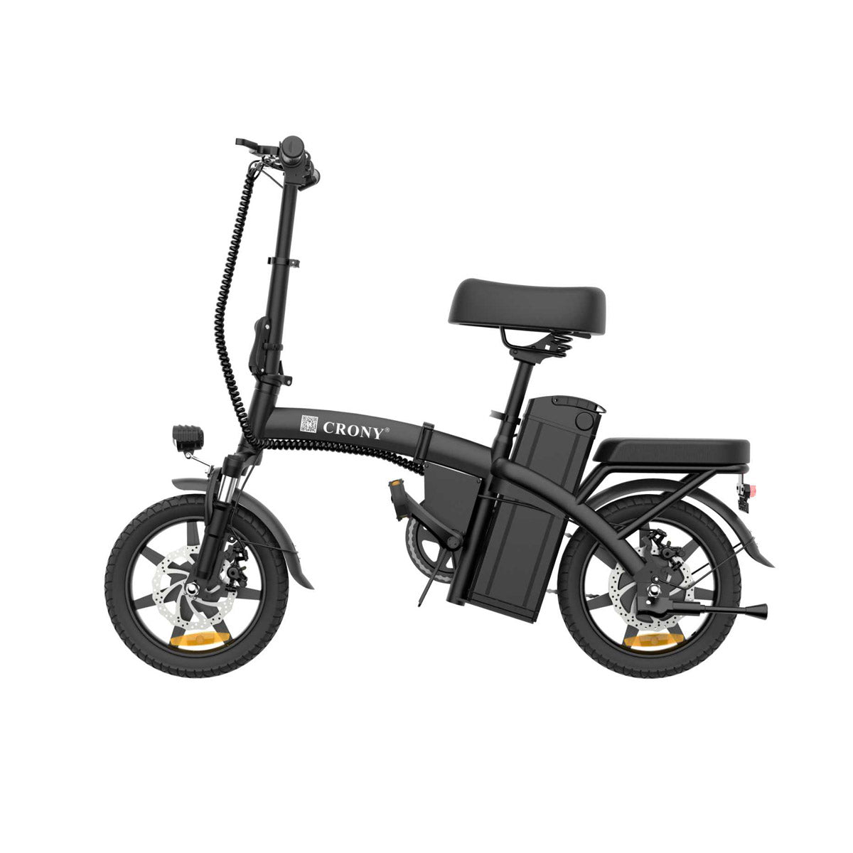 CRONY A5F Compact Electric Bike 14 Inch Foldable E Bike  350W Motor Commuter City Travel