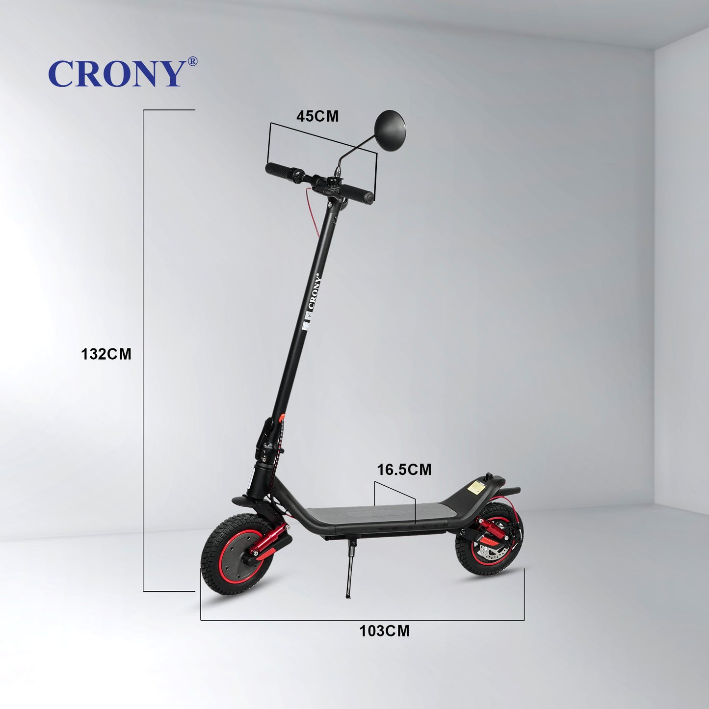 سكوتر كهربائي CRONY M365 MAX بتعليق مزدوج، محرك 500 واط، بطارية 36 فولت/10 أمبير في الساعة، مدى 20-30 كم، فرامل قرصية خلفية، تعليق أمامي/خلفي