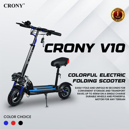 CRONY V10 Fast Speed E-scooter 1200w 10inch max speed 68 km/h Fast Speed E-scooter 48v electric scooter