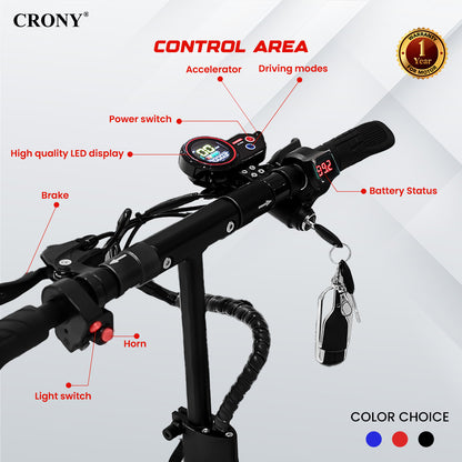 CRONY V10 Fast Speed E-scooter 1200w 10inch max speed 68 km/h Fast Speed E-scooter 48v electric scooter