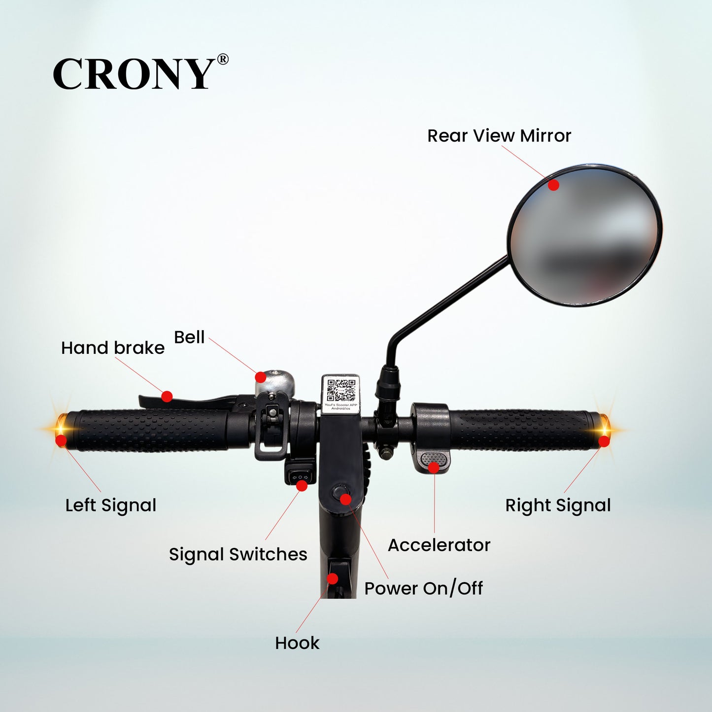CRONY XM M365 High Configuration Scooter  with 7 colors LED with APP 25-45KM/H Aluminium Alloy Folded 8 Inch tires with shockproof