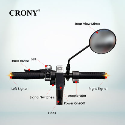 CRONY XM M365 High Configuration Scooter  with 7 colors LED with APP 25-45KM/H Aluminium Alloy Folded 8 Inch tires with shockproof