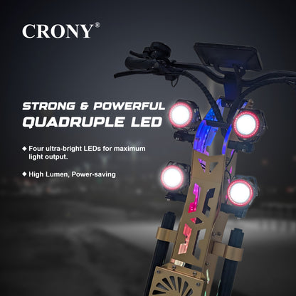 CRONY GT-13 GT13 Electric Scooter 5000Wx2 Motors 75V/31.2AH Battery 65-90KM Range Disc Brakes Front/Rear Suspension High configuration E-Scooter