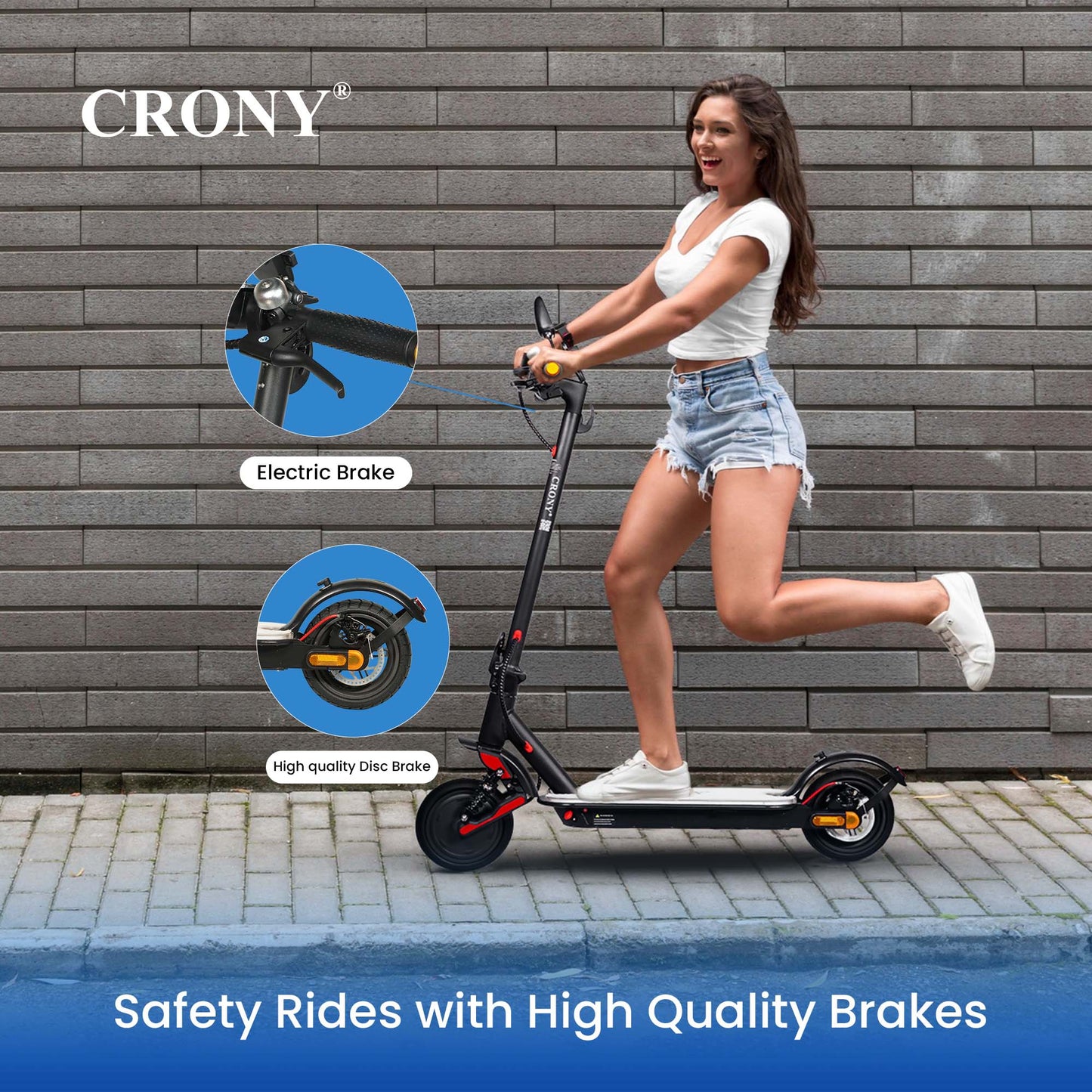 CRONY XM M365 High Configuration Scooter  with 7 colors LED with APP 25-45KM/H Aluminium Alloy Folded 8 Inch tires with shockproof