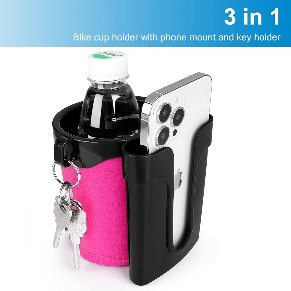 CRONY Scooter mobile phone cup Bike Cup Holder with Cell Phone Keys Holder Universal Bar Drink Cup Can Holder