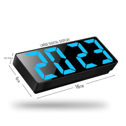 CRONY GH0732 Colours Electronic Clock Digital Alarm Clock RGB  Colorful LED Bedside Alarm Clocks Snooze Date Time Display Color Change Big Digit Brightness Adjustable USB&Battery Powered