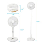 KY-19107 Mini Extendable Compact Foldable Table Desktop Telescopic Fan