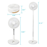 KY-19107 Mini Extendable Compact Foldable Table Desktop Telescopic Fan