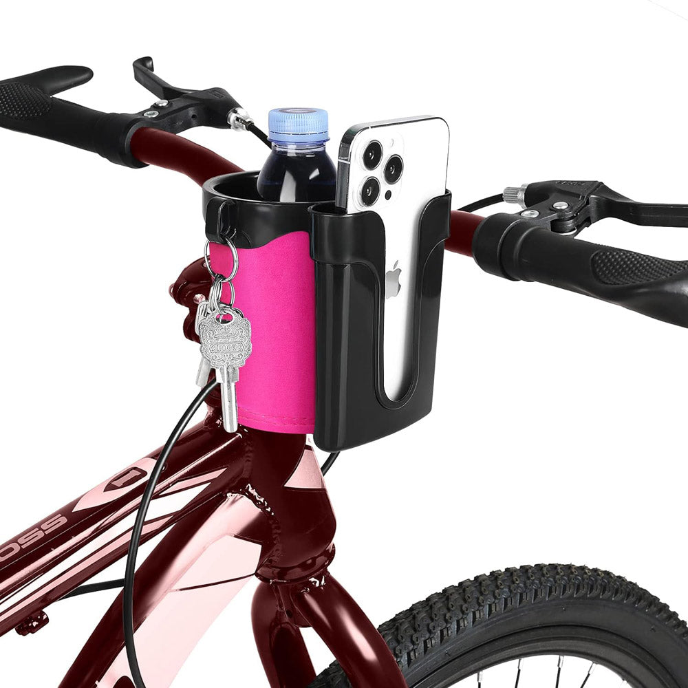 كروني سكوتر كوب الهاتف المحمول حامل أكواب الدراجة مع مفاتيح الهاتف الخليوي حامل عالمي شريط شرب كأس يمكن حامل
