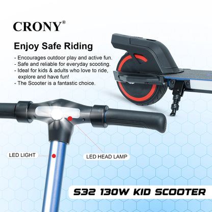سكوتر كيدز CRONY S32 S31 130 واط 6.3 بوصة عجلة سرعة قصوى 16 كم/س بطارية 21 فولت تصميم سهل الطي