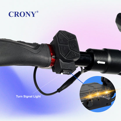 CRONY T4 Electric Scooter Big LCD Display With Seat 2000W Motor Smart App Control Triple LED Headlamps & Foldable Design with Smart Lock & Flashing Mode Front/Rear Suspension
