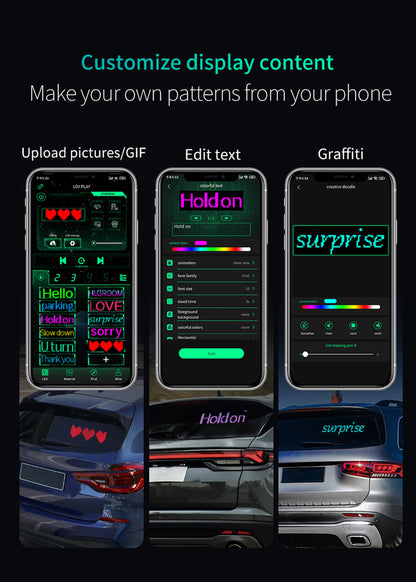 CRONY K6 35-11Cm K7  500*110mm K12 120-600mm Car remote control DIY display   LED Advertising Display Board