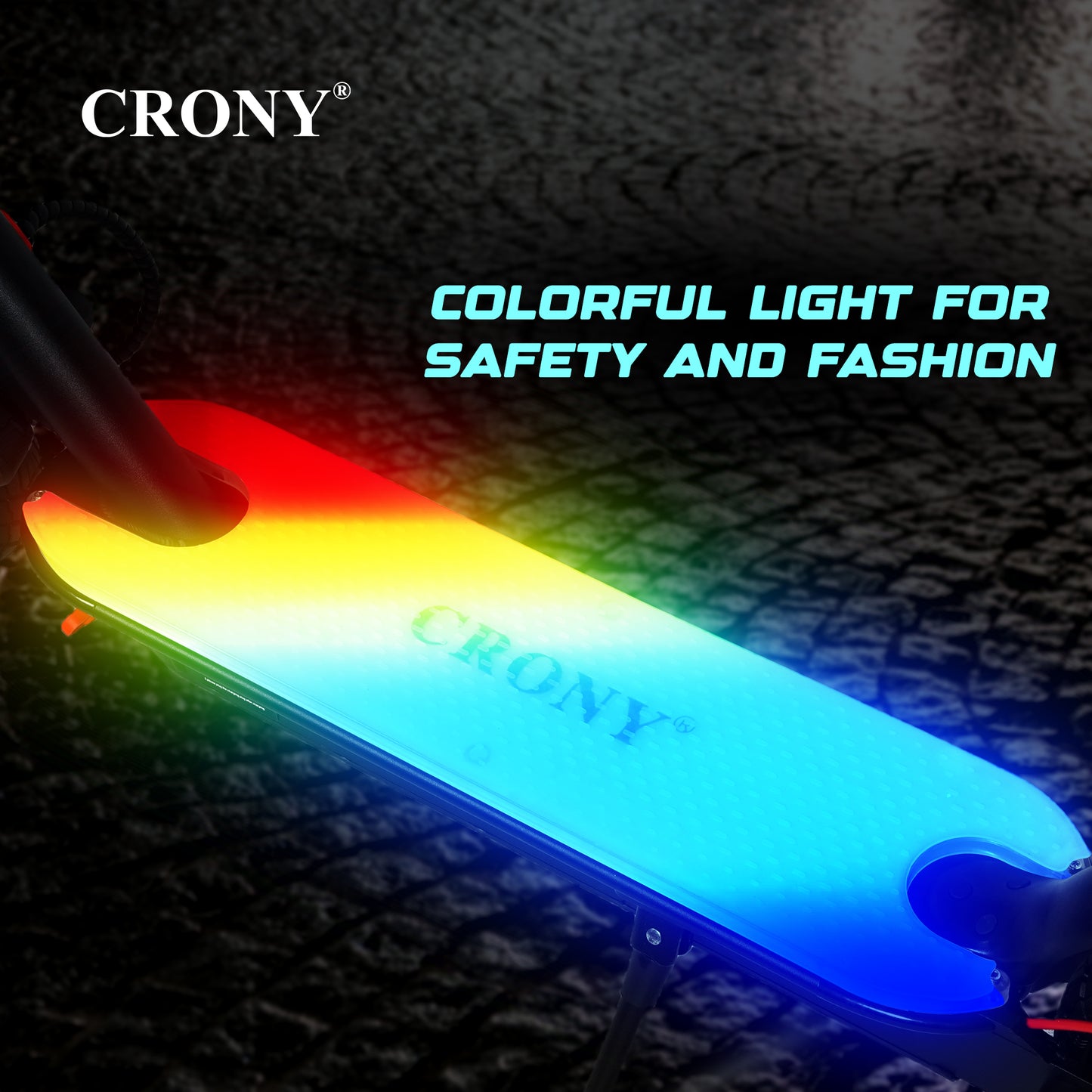 CRONY XM M365 High Configuration Scooter  with 7 colors LED with APP 25-45KM/H Aluminium Alloy Folded 8 Inch tires with shockproof