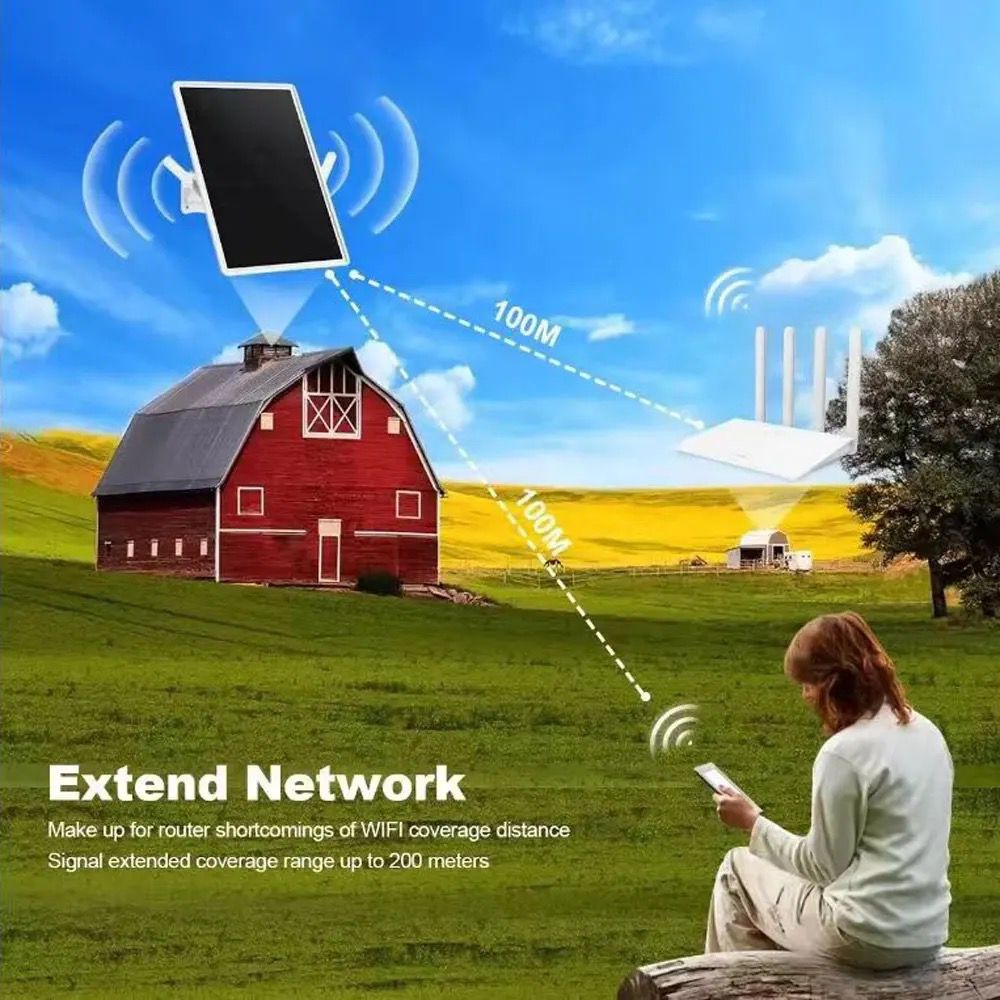 CRONY C&E-L8 Solar Powered 4G Router Outdoor WiFi Hotspot Waterproof IP65 with SIM Card Slot 2.4GHz WiFi Up to 8 Devices Support RJ45 Port Remote Internet Access for Camping Surveillance Farms