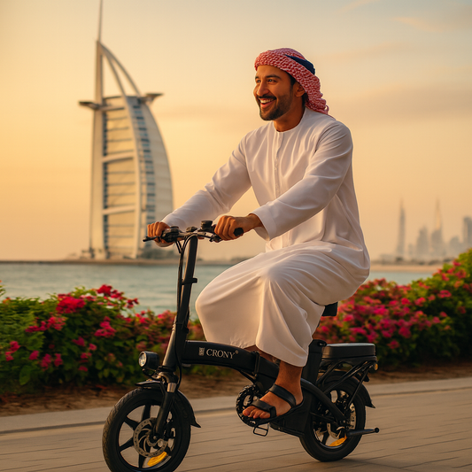 CRONY A5F Compact Electric Bike 14 Inch Foldable E Bike  350W Motor Commuter City Travel