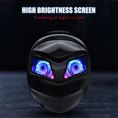 CRONY Iron Man Water transfer Crown LED Display Backpack Upgrade Iron Man LED Backpack Screen Knight Motorcycle Backpack Cool Travel Bag Scooter Bag -2