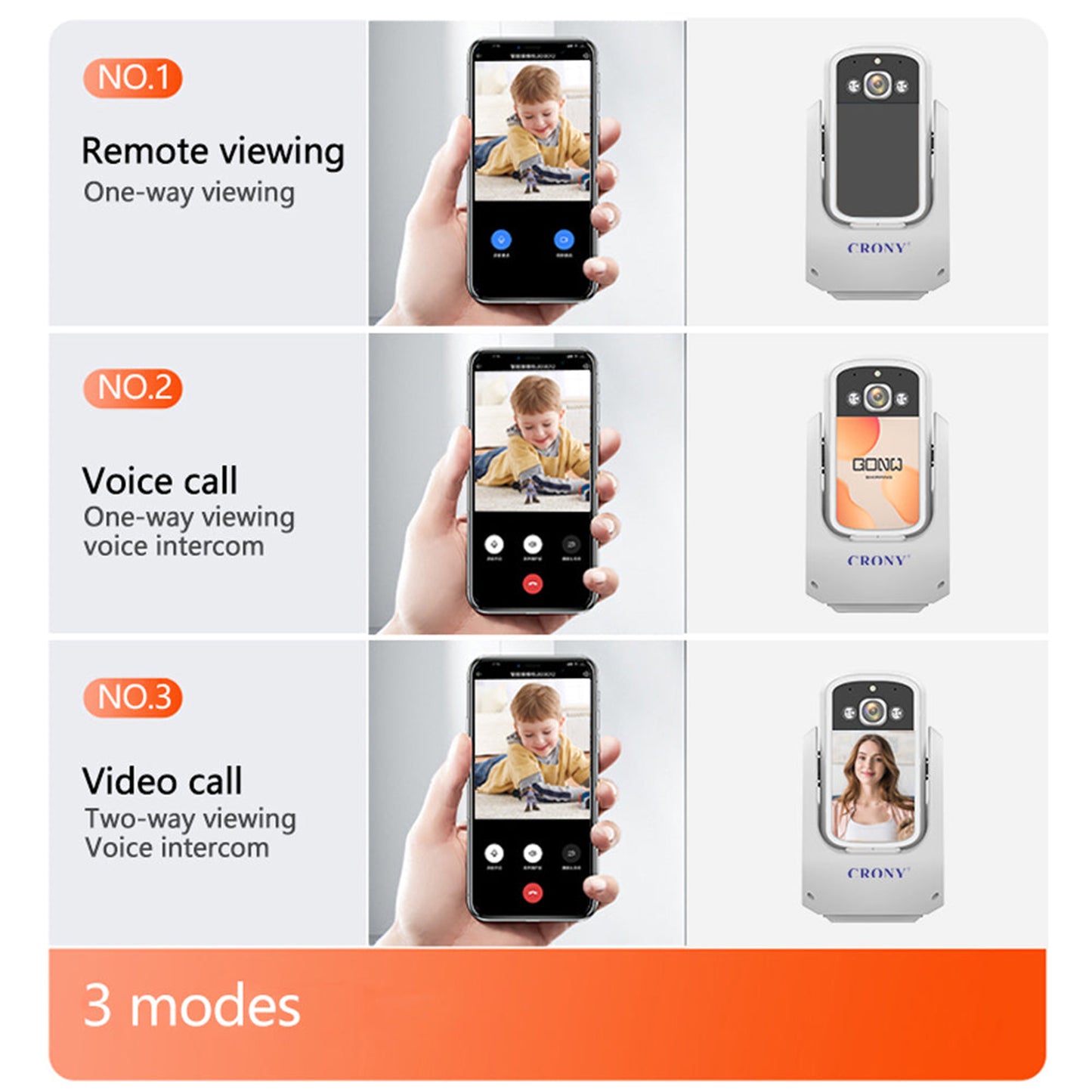 CRONY C20 1080P مكالمات الفيديو WIFI HD كاميرا مكالمات الفيديو 2 Way Audio 1080P HD Security WiFi Camera